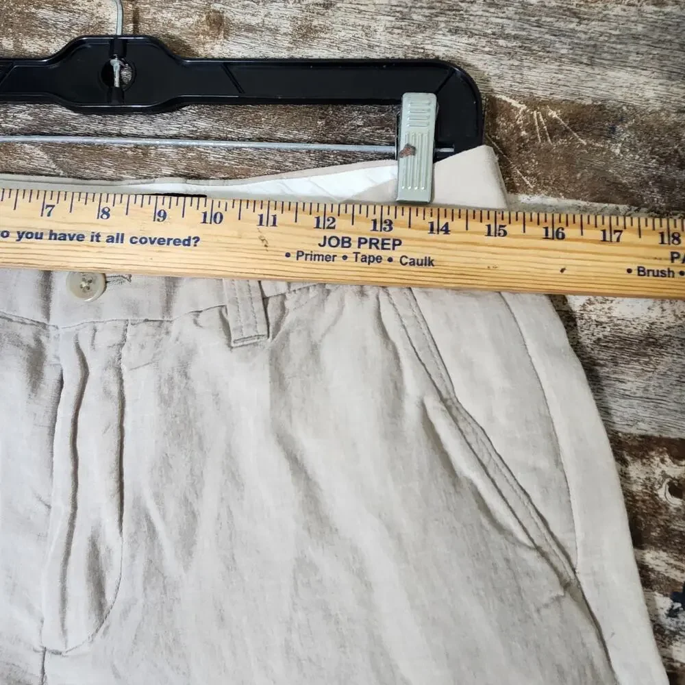Banana Republic Linen Men 30x30 Pants Beige Chino Lightweight Resort Classic